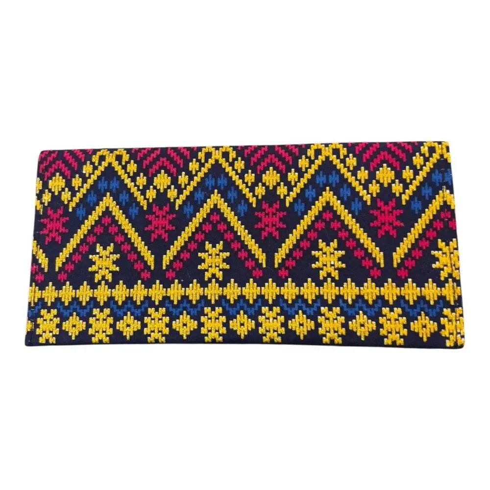 Navy Blue Aztec Print Wallet